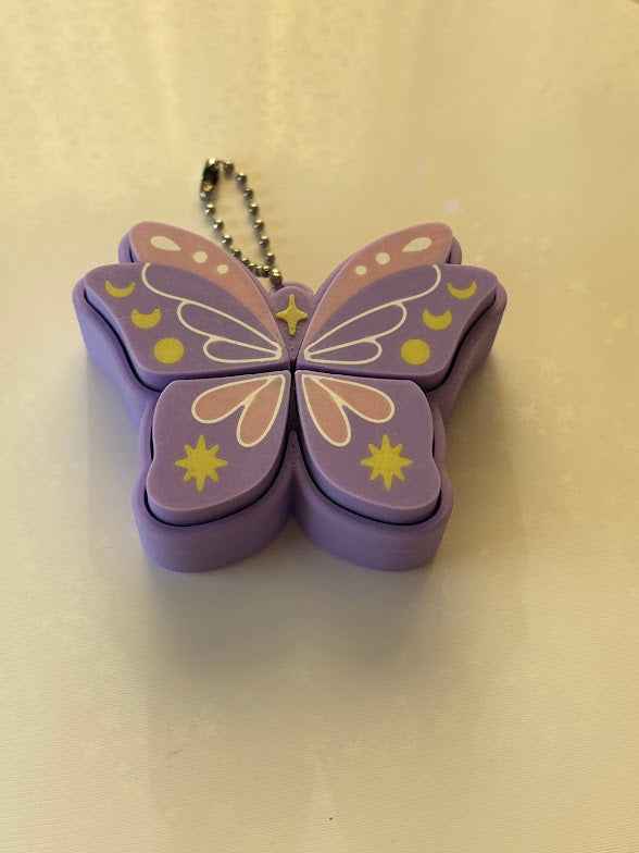 Pixie Moth Fidget Clicker Keychain