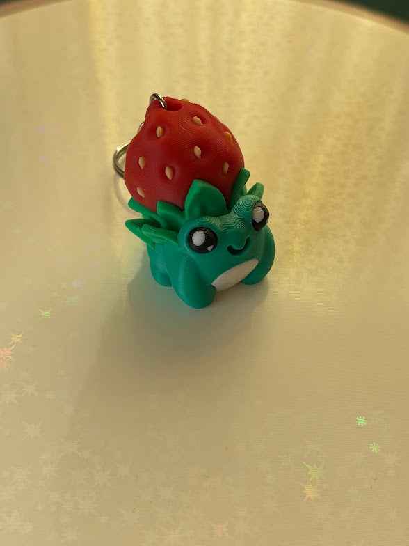 Strawberry Frog Keychain Fidget Clicker