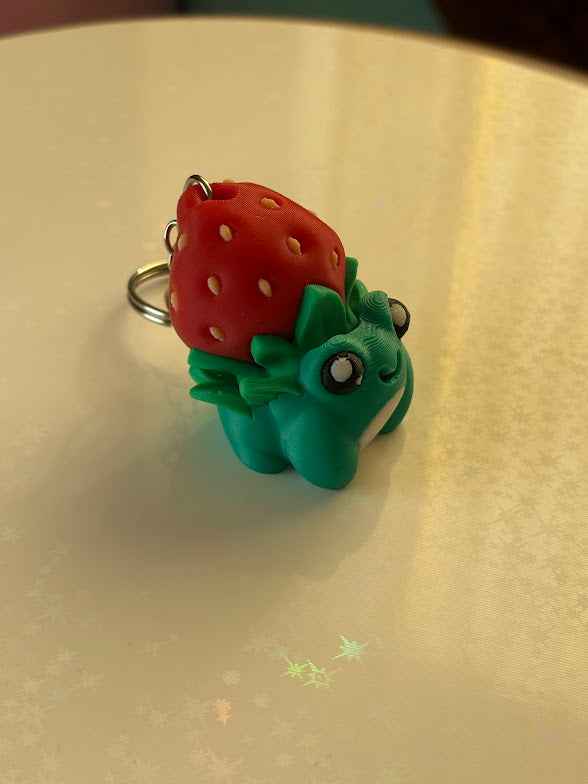 Strawberry Frog Keychain Fidget Clicker